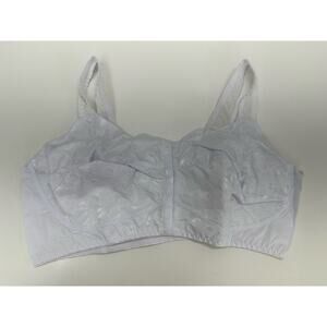 No Bones Bra Womens Bra Size 48D White 58776 Front Clasp NWTs